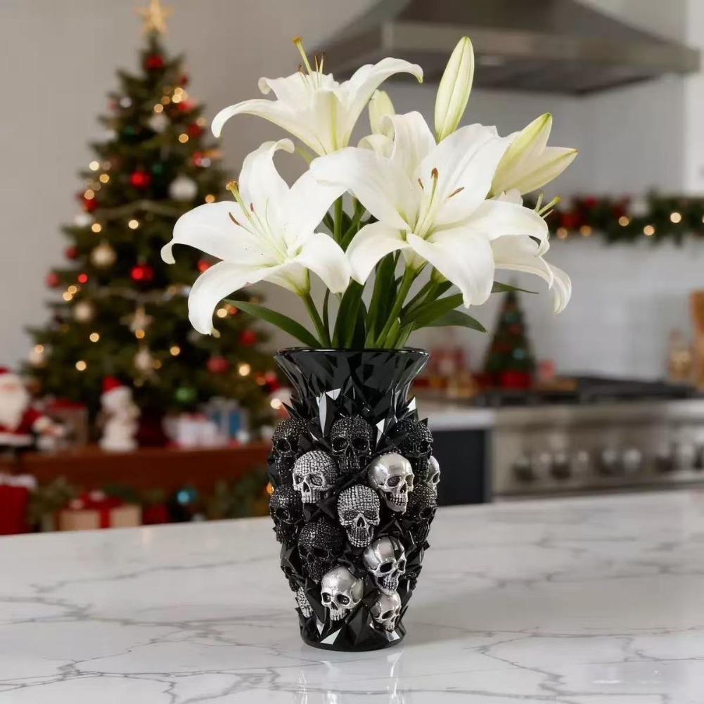 Gotische Schedel Hars Vaas Zwa - Florist Supply Vases recensie en prijs