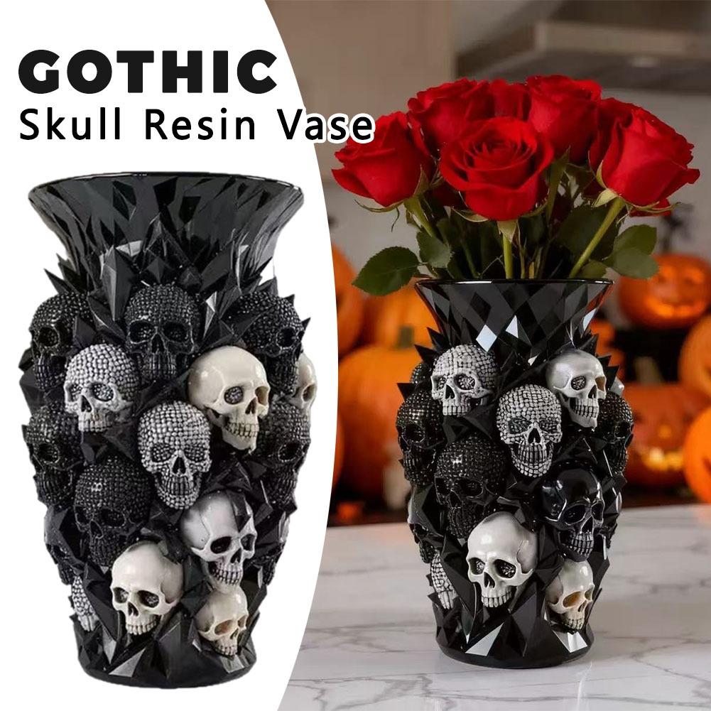 Gotische Schedel Hars Vaas Zwa - Florist Supply Vases recensie en prijs