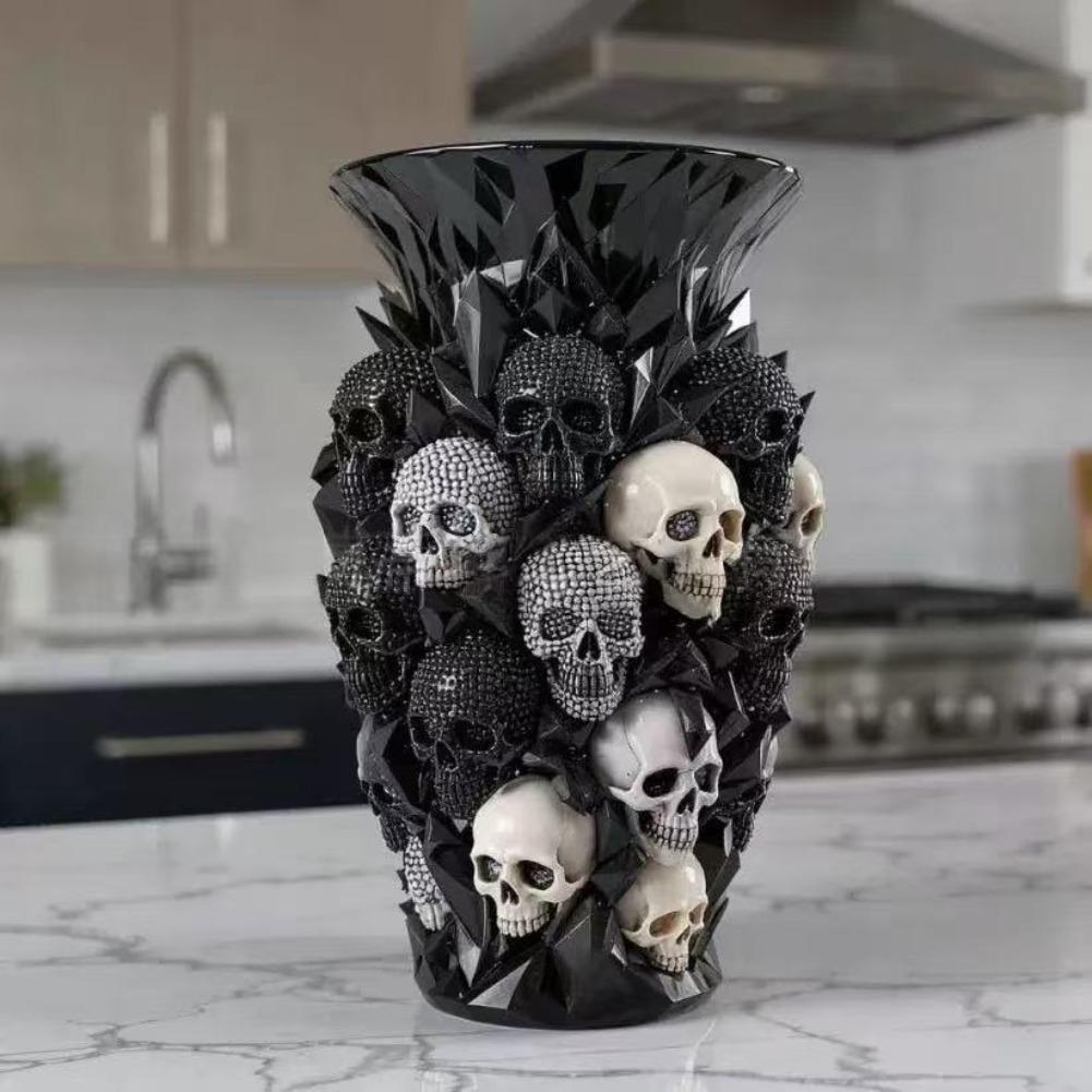 Gotische Schedel Hars Vaas Zwa - Florist Supply Vases recensie en prijs