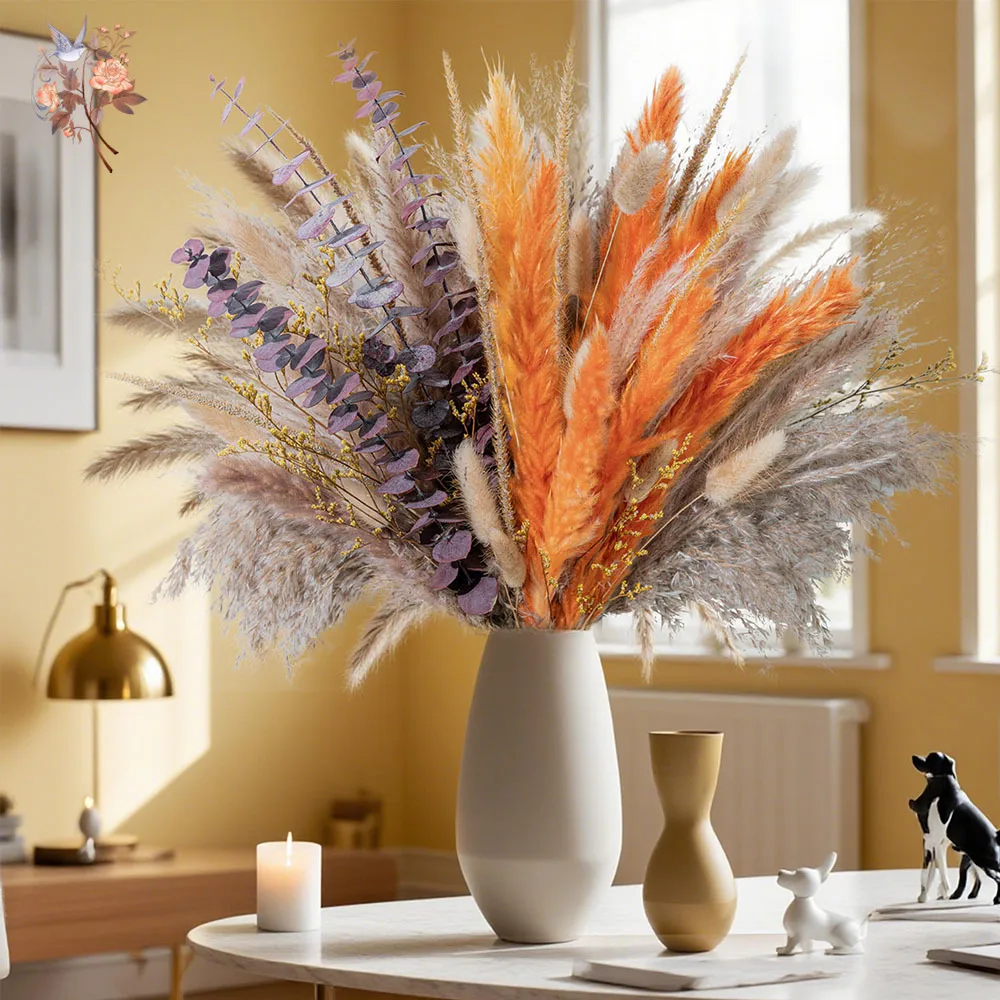 60 stuks oranje pampasgras ged - Eucalyptus Preserved recensie en prijs